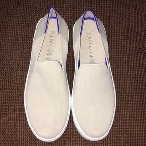 Rothy’s light tan slip on sneakers
